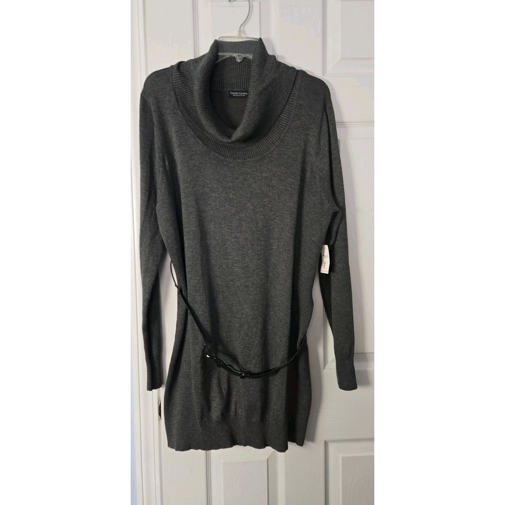 Faded Glory Long Sleeve Sweater Dress Size XXL (20) Dark Grey